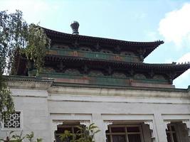 détail du toit du bâtiment chinois