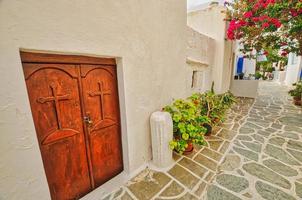 kastro dans le village de chora folegandros photo