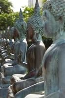 rangée de statues de Bouddha photo