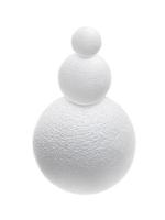Boule de polystyrène sur fond blanc photo