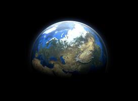 planète terre dans le collage de l'espace extra-atmosphérique. fond d'écran abstrait. marbre bleu. notre maison. rendu 3D photo