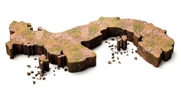 panama carte terre boue sol sol texture 3d illustration photo