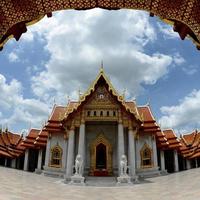 Thaïlande, temple de marbre de beauté bangkok (wat benchamabophit)