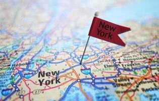 drapeau et carte de new york