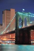 Gros plan du pont de brooklyn new york city