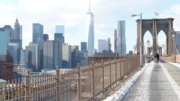 paysage urbain de new york du pont de brooklyn photo