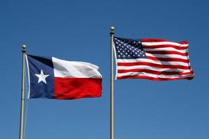 le texas et le drapeau américain