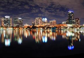 panorama de nuit d'Orlando photo