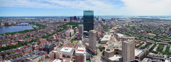 panorama aérien de la ligne d'horizon de boston photo
