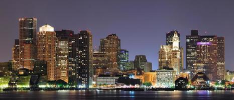 panorama nocturne de la ville urbaine photo