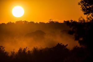 magnifique coucher de soleil africain photo