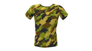 modèle 3D de T-shirt de camouflage militaire masculin photo
