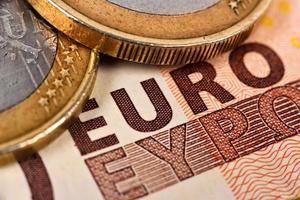 pièces et billets en euros photo