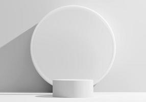 plate-forme de podium blanc moderne minimal abstrait pour le rendu 3d de la vitrine d'affichage du produit photo