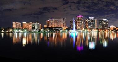 panorama de nuit d'Orlando photo