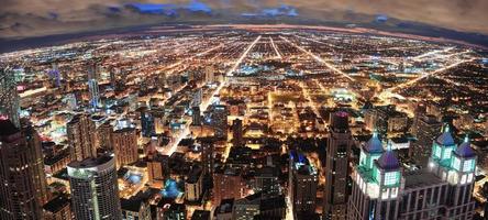 panorama de l'horizon urbain de chicago photo