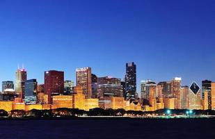 Skyline de Chicago au crépuscule photo