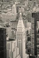 new york city manhattan skyline du centre ville noir et blanc photo