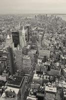new york city manhattan skyline du centre ville noir et blanc photo