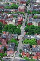 vue aérienne de la rue de boston photo