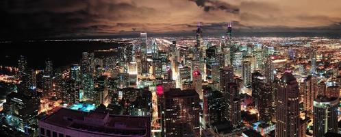 panorama de l'horizon urbain de chicago photo