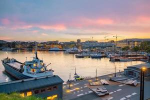 paysage urbain du centre-ville d'oslo en norvège photo