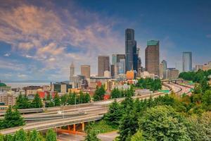 skyline du centre-ville de seattle paysage urbain de l'état de washington photo