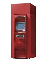 Distributeur automatique de billets de banque atm isolé sur fond photo