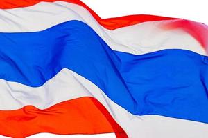 le drapeau de la thaïlande avec 3 couleurs rouge, blanc, bleu photo
