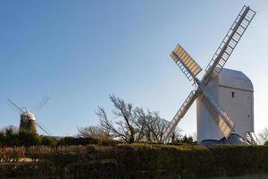 Clayton, East Sussex, UK, 2009. moulins à vent jill et jack un jour d'hiver photo
