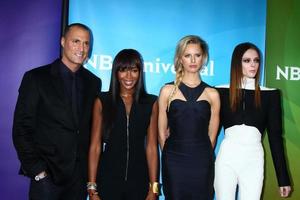 los angeles, jan 7 - nigel barker, naomi campbell, karolina kurkova et coco rocha assistent à la tournée de presse d'hiver nbcuniversal tca 2013 à l'hôtel langham huntington le 7 janvier 2013 à pasadena, ca photo