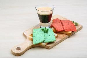 expresso avec sandwichs au fromage photo