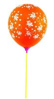 ballons orange pour les décorations de fête. noël et nouvel an avec un tracé de détourage photo