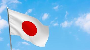 drapeau japon sur poteau photo