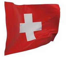drapeau suisse isolé photo