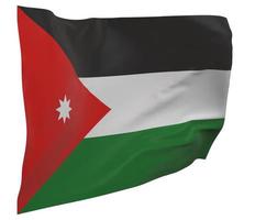 drapeau jordanie isolé photo