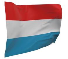drapeau luxembourgeois isolé photo
