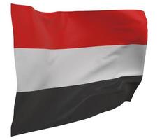 drapeau yémen isolé photo