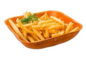 frites sur fond blanc photo