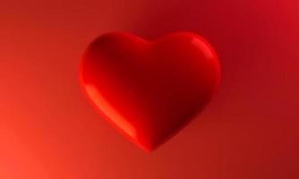 fond de coeur rouge, amour saint valentin, rendu 3d photo