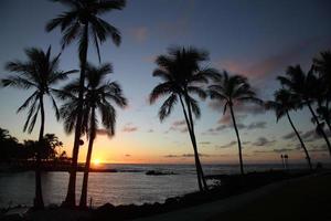 coucher de soleil à hawaii photo