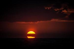 coucher de soleil sur la mer