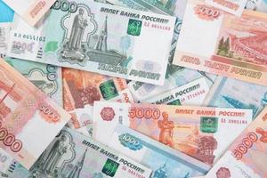 fond de billets de banque rouble argent russe photo