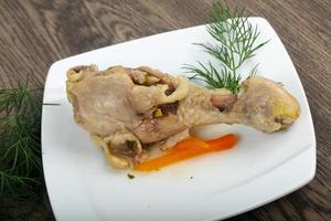 cuisse de poulet bouilli photo