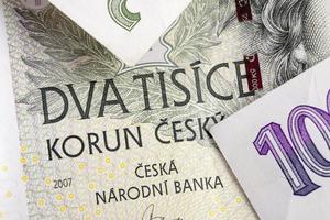 couronnes tchèques czk, billets de banque photo