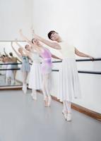 danseurs de ballet posant à la barre photo