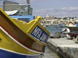 port de marsaxlokk sur l'île de malte photo