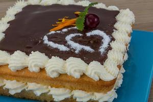 gâteau au glaçage au chocolat photo