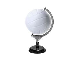 concepts de volley-ball globe sphère orb sur fond blanc. concepts sportifs photo