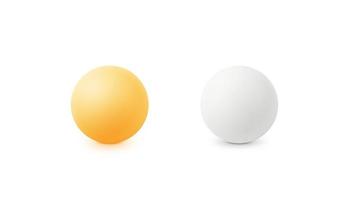 Balle de ping-pong sur isolé sur fond blanc photo
